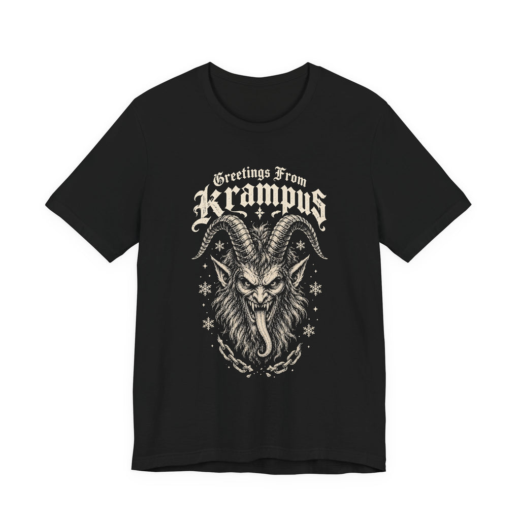 Greetings from Krampus Gothic Christmas Krampus T-Shirt