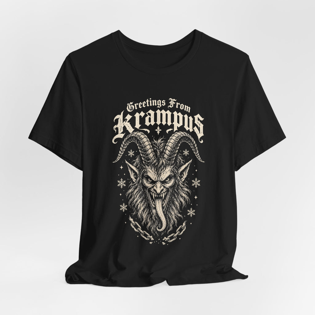 Greetings from Krampus Gothic Christmas Krampus T-Shirt