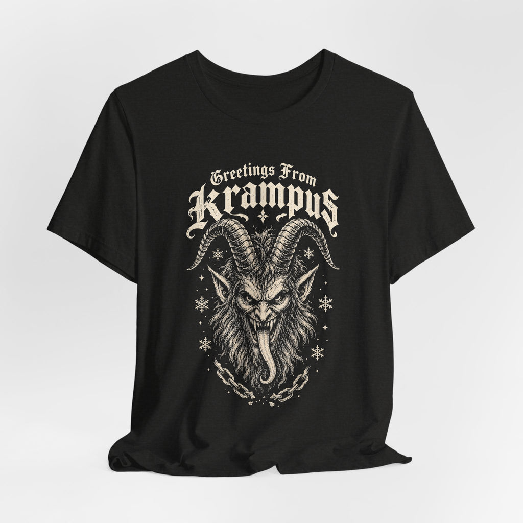 Greetings from Krampus Gothic Christmas Krampus T-Shirt