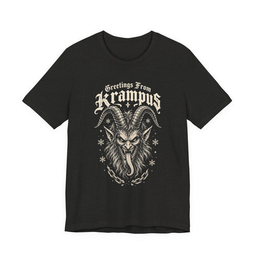 Greetings from Krampus Gothic Christmas Krampus T-Shirt